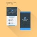 Vertical Business Card Print Template. Personal Business Card wi