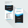 Vertical Business Card Print Template. Personal Visiting Card wi Royalty Free Stock Photo