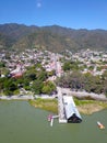 Vertical Capture: Awe-Inspiring View of Ajijic Malecon with Lighthouse