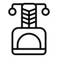 Vertical cat scratcher post and sleeper icon outline vector