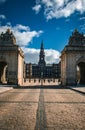 Vertical of Christiansburg castle entrance in Copenhagen, Denmark