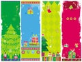 Vertical Christmas banners Royalty Free Stock Photo