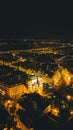 Vertical cityscape of Prague old town at night, Czech Republic Royalty Free Stock Photo