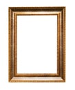 Vertical classic wide wooden picture frame cutout