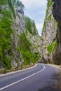 Vertical cliff in Bicaz Gorge