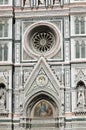 Vertical close shot of the Florence cathedral at daytime Royalty Free Stock Photo