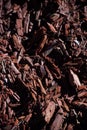 Vertical close-up shot of mulch texture