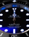 Vertical close-up shot of a Rolex Submariner Ceramic watch