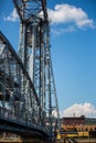 Vertical closeup of Duluth Aerial Lift bridge, Minnesota