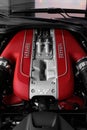 Vertical closeup of the Ferrari 812 superfast engine cover