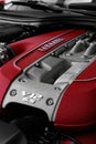 Vertical closeup of the Ferrari 812 superfast engine cover