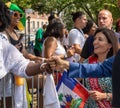 Vertical closeup of Governor Kathy Hochul at the West Indian Labor Day Parade in Brooklyn.