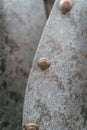 Vertical closeup of a male vest with golden buttons and patterns Royalty Free Stock Photo