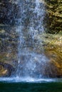 Vertical closeup shot of the beautiful waterfall Sopot in Istria, Croatia