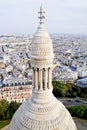 Vertical closeup shot of a dome of the Basilique Sacre-Coeur in Paris, France
