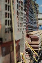 Vertical and closeup shot of the heavy construction equipment Royalty Free Stock Photo