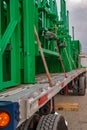 Vertical and closeup shot of the heavy construction equipment Royalty Free Stock Photo