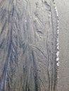 Vertical closeup shot of the sand on the beach in Stavern Norway Royalty Free Stock Photo