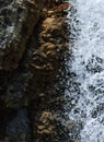 Vertical closeup shot of the Waterfall Sopot on the rocks in Istria, Croatia