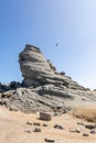 Vertical closeup view of the famous Sphinx from the Bucegi Mountains in Romania