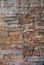 Vertical closeup view old iron rusty wall Royalty Free Stock Photo