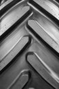 Vertical closeup of the wheel tread of a tractor Royalty Free Stock Photo