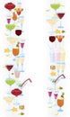 Vertical-cocktail-borders Royalty Free Stock Photo