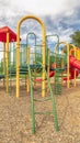 Vertical Colorful playground equipment with tube slide bridge climbing bars and stairs