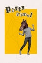 Vertical composite designed 3d collage unusual purebred head wild animal horse mammal party invitation isolated on