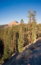 Vertical Composition Moonrise Brokeoff Mountain Lassen National