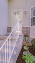 Vertical Concrete steps leading to a front door Royalty Free Stock Photo