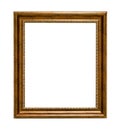 Vertical dark brown gold wooden picture frame