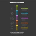 Vertical dark Infographic timeline template Royalty Free Stock Photo