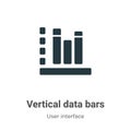 Vertical data bars vector icon on white background. Flat vector vertical data bars icon symbol sign from modern user interface