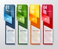 Vertical design number banners template