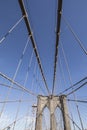 Vertical detail of the Brooklyn Bridge in New York City Royalty Free Stock Photo