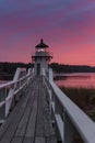 Vertical Doubling Point Lighthouse Walkway Sunset Royalty Free Stock Photo
