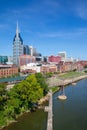 Vertical Downtown Nashville Tennessee Skyline Royalty Free Stock Photo