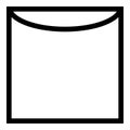 Vertical drying on hanger Clothes care symbols Washing concept Laundry sign icon black color vector illustration flat style image