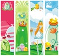 Vertical Easter Banners Royalty Free Stock Photo