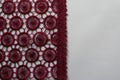 Vertical edge of dark red  lace Royalty Free Stock Photo