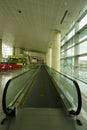 Vertical of an empty airport terminal at Esenboga airport in Ankara, Turkey