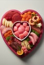 Vertical.Exquisite Valentines Day Sushi Set for an Unforgettable and Romantic Dinner Experience