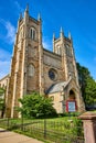 Vertical of exterior of St. Pauls Episcopal Church in downtown Mount Vernon Ohio