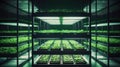 Vertical farming greenhouse. Macro and micro business of plants. Ai. AI Generated