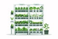 Vertical farming hydroponics isolated Royalty Free Stock Photo