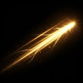 Vertical fiery explosion flame column isolated on dark background dramatic fire effect Royalty Free Stock Photo