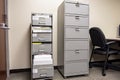 vertical file cabinet with labeled files and folders for easy access