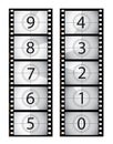 Vertical film countdown Royalty Free Stock Photo