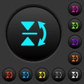 Vertical flip dark push buttons with color icons